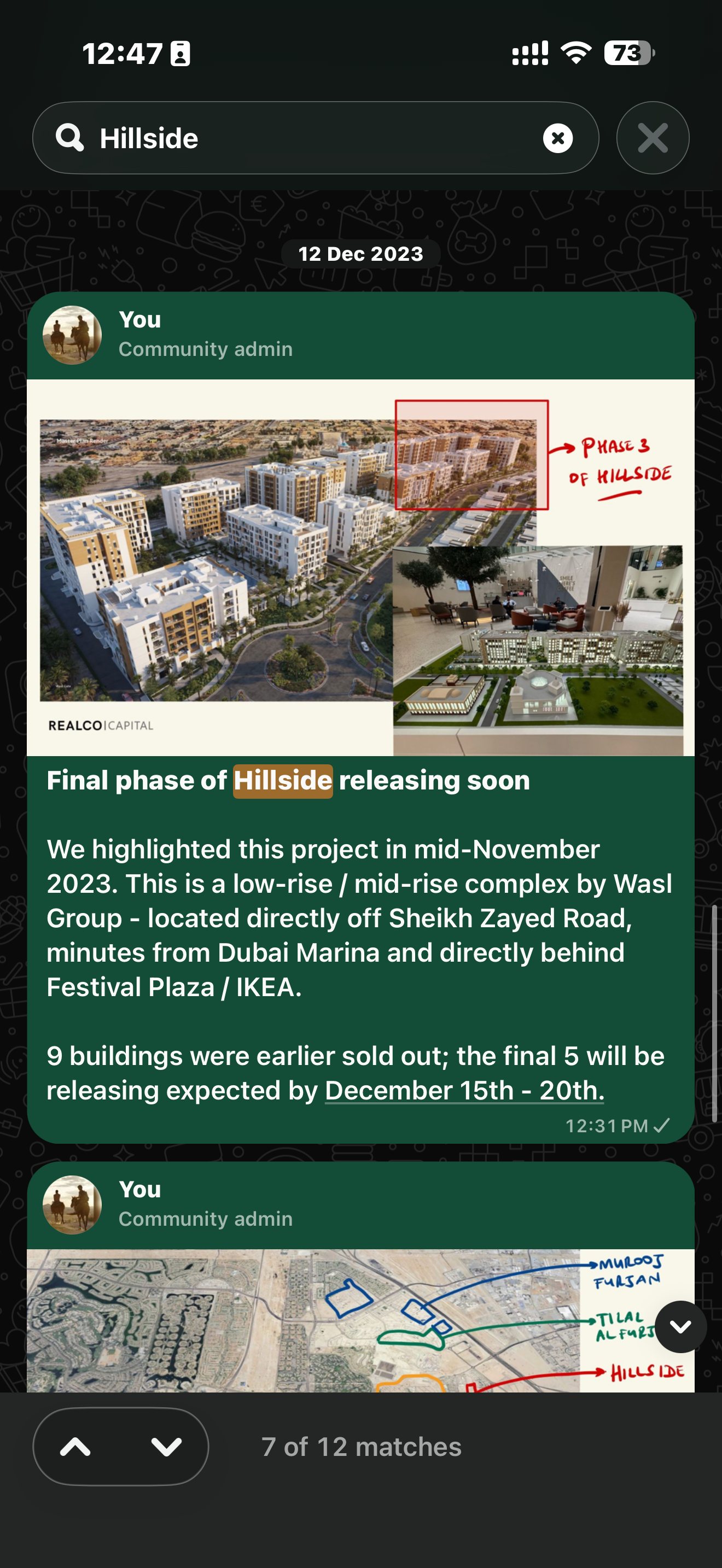 Seeking Dubai original post, 12 December 2023: Phase 3 of Hillside — the final release of five buildings