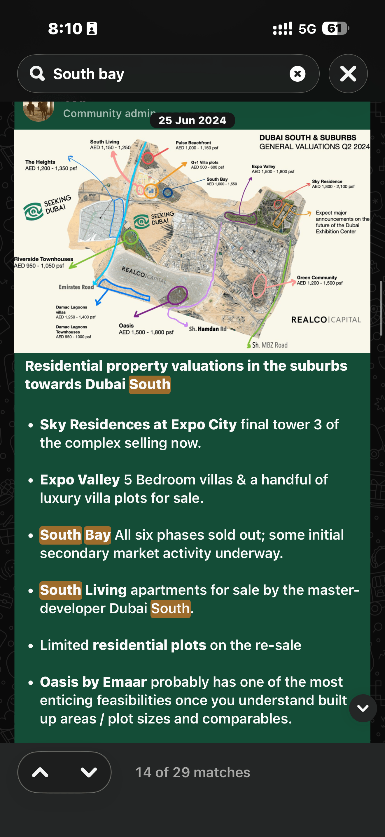 Seeking Dubai original South Bay community post, 2024-06-25: The secondary market begins.