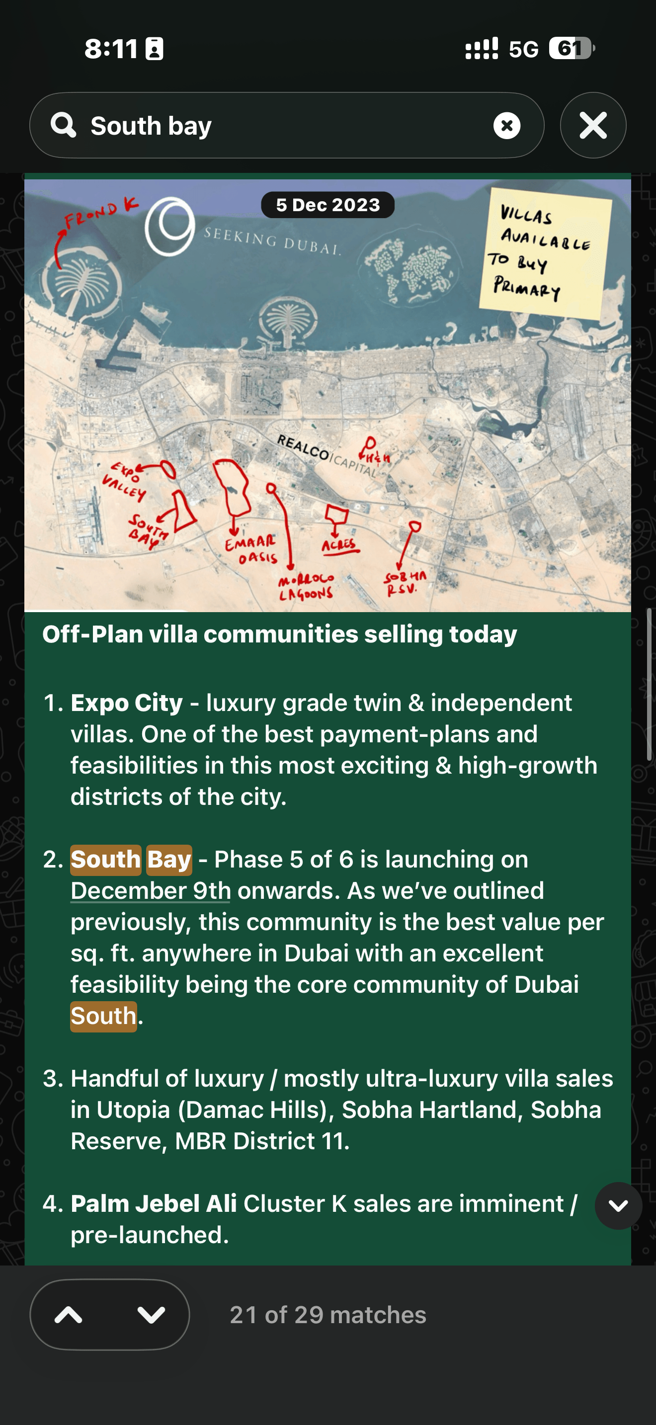 Seeking Dubai original South Bay community post, 2023-12-05: The value case we shared.