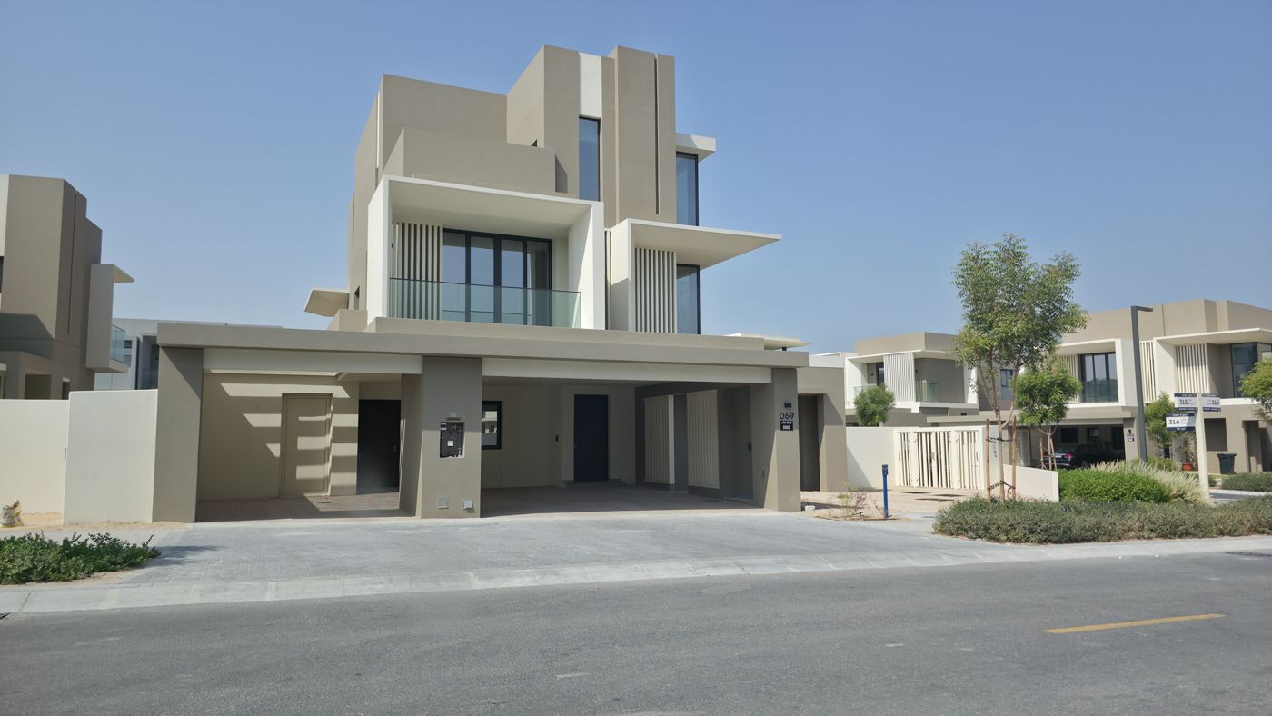 Jebel Ali Village villas · Representative site photo, September 2026